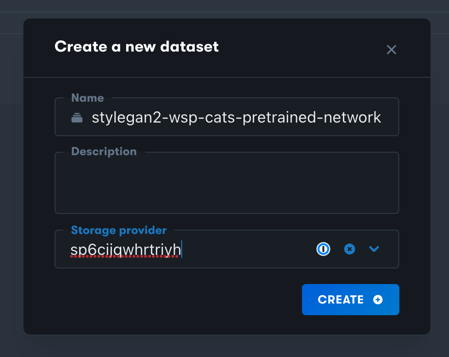 We create QTY 4 empty datasets each with the name of one of the referenced datasets from our YAML file.