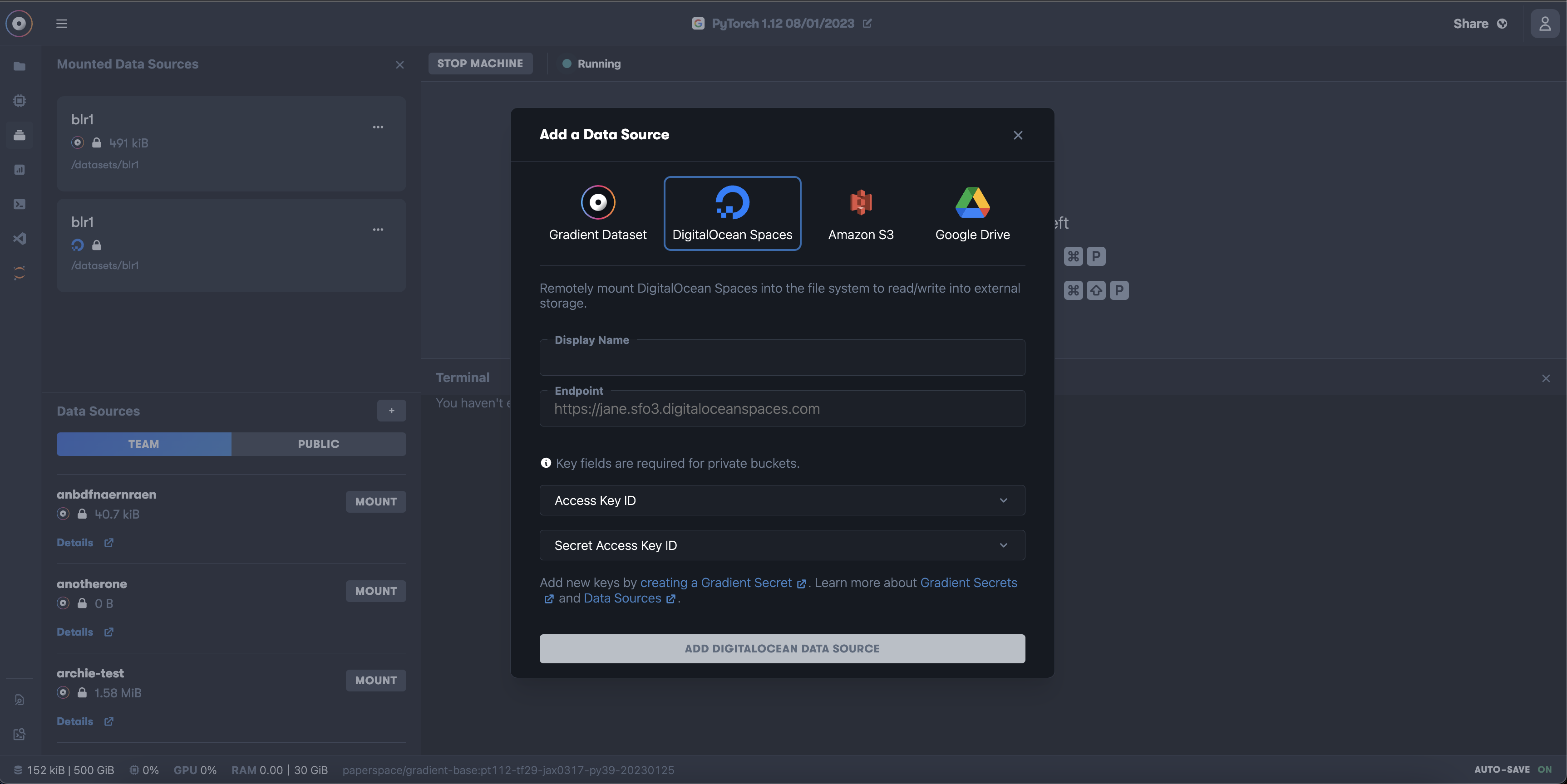 DigitalOcean Spaces data source