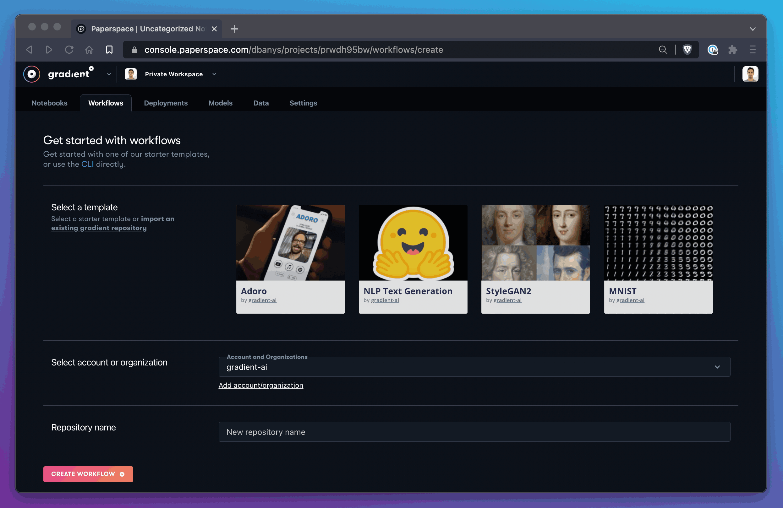 Import workflow 