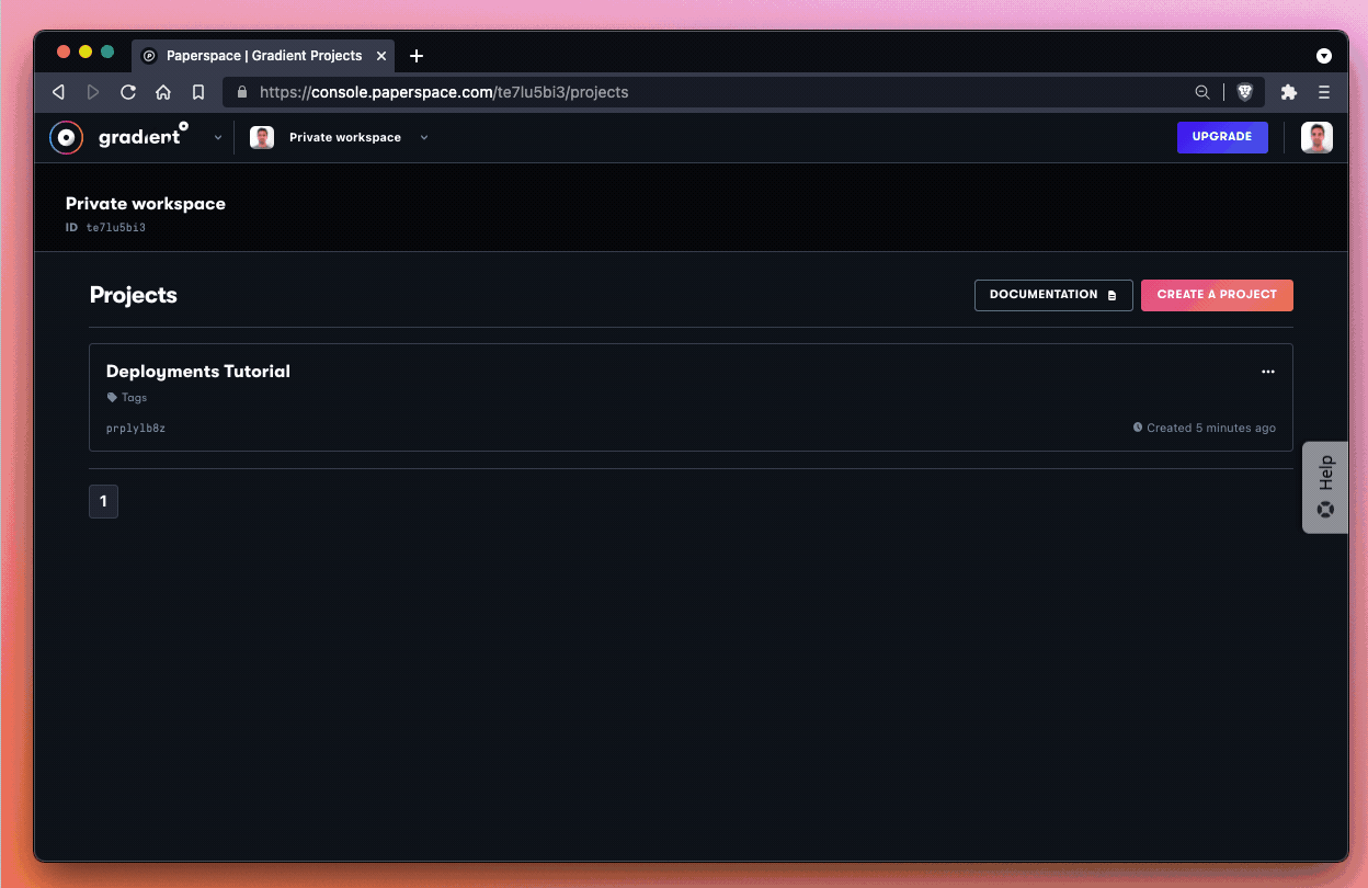 We create a new Deployment and name it Streamlit Deployment to make it easy to find later.