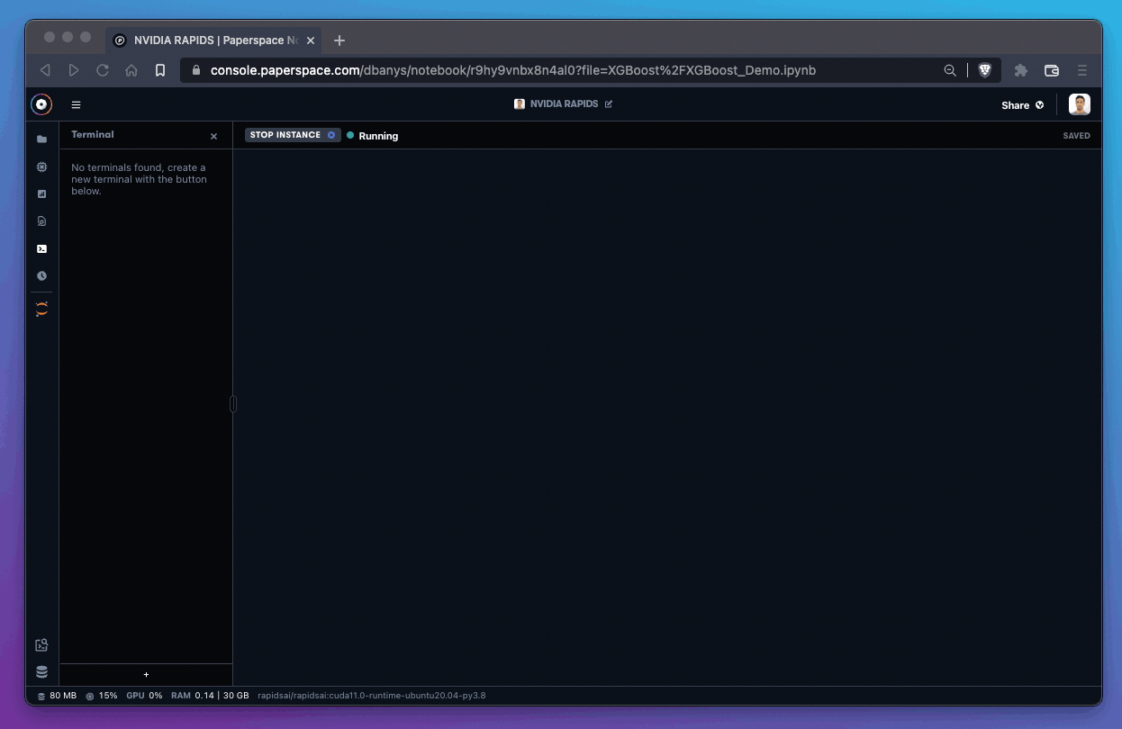 Use the the + button in the terminal to create a new terminal window.