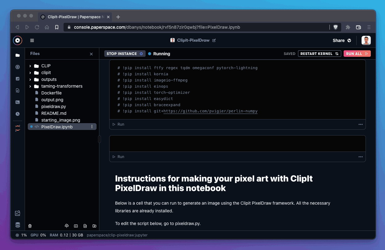 An easy way to download a large dataset to a notebook is to use the wget command.