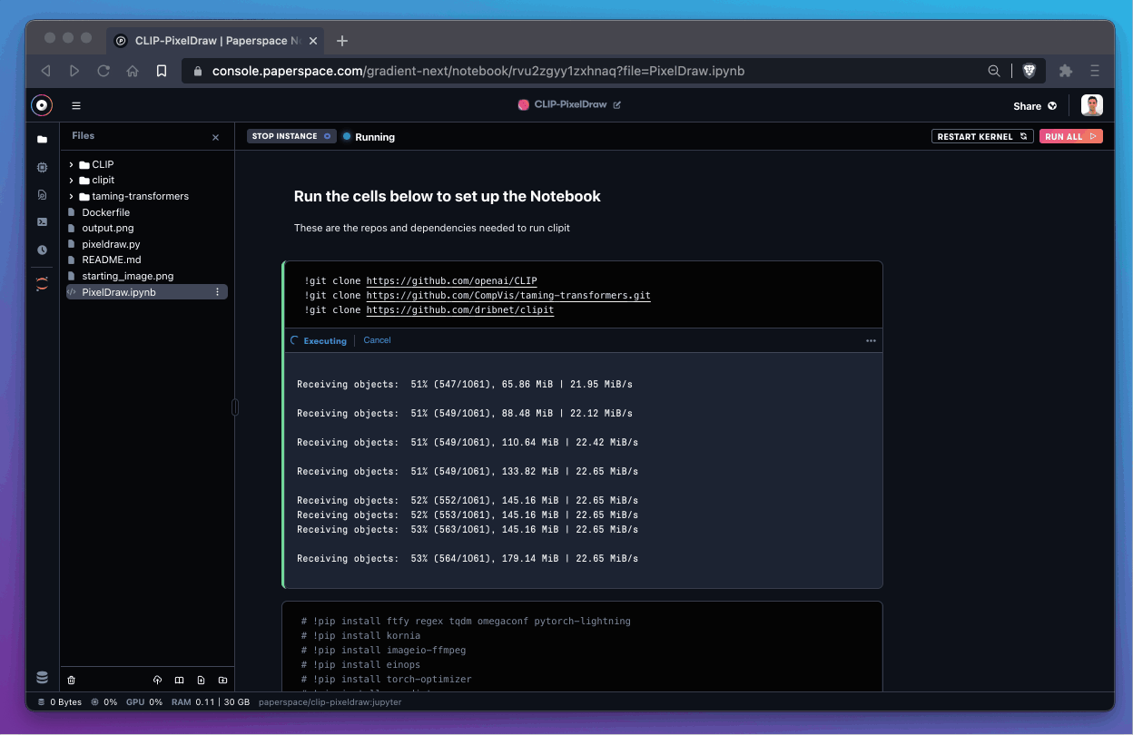 Start the !git clone commands to pull down additional required packages.