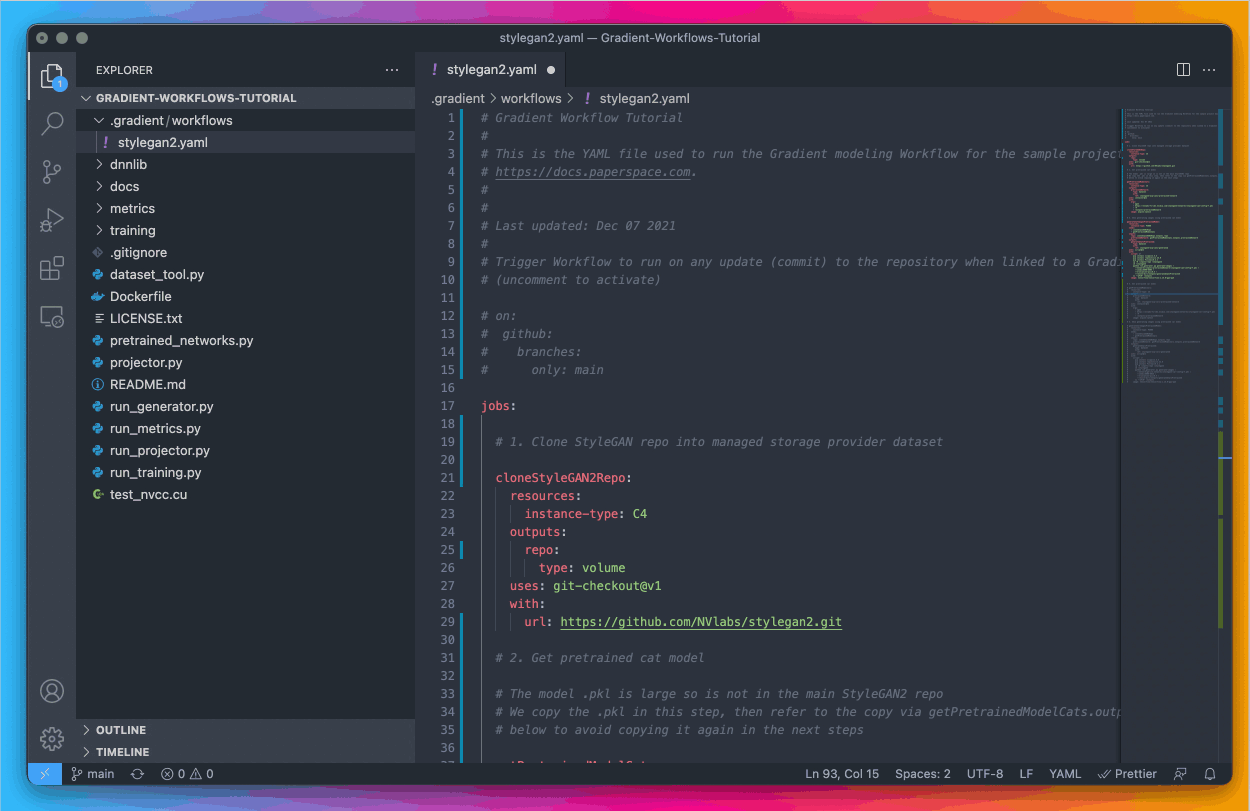 Uncommenting steps 4 and 5 from our sample YAML file.